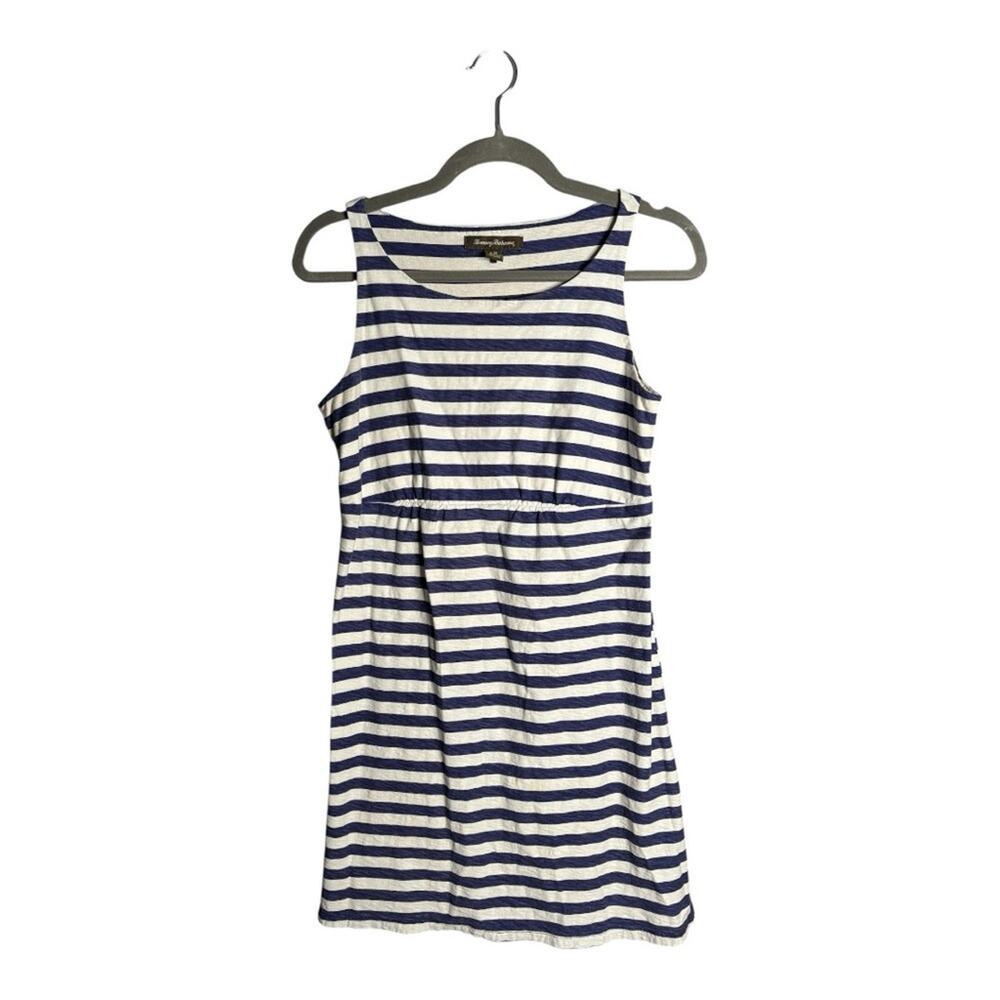 Tommy Bahama Blue White Striped Tank Dress Small
